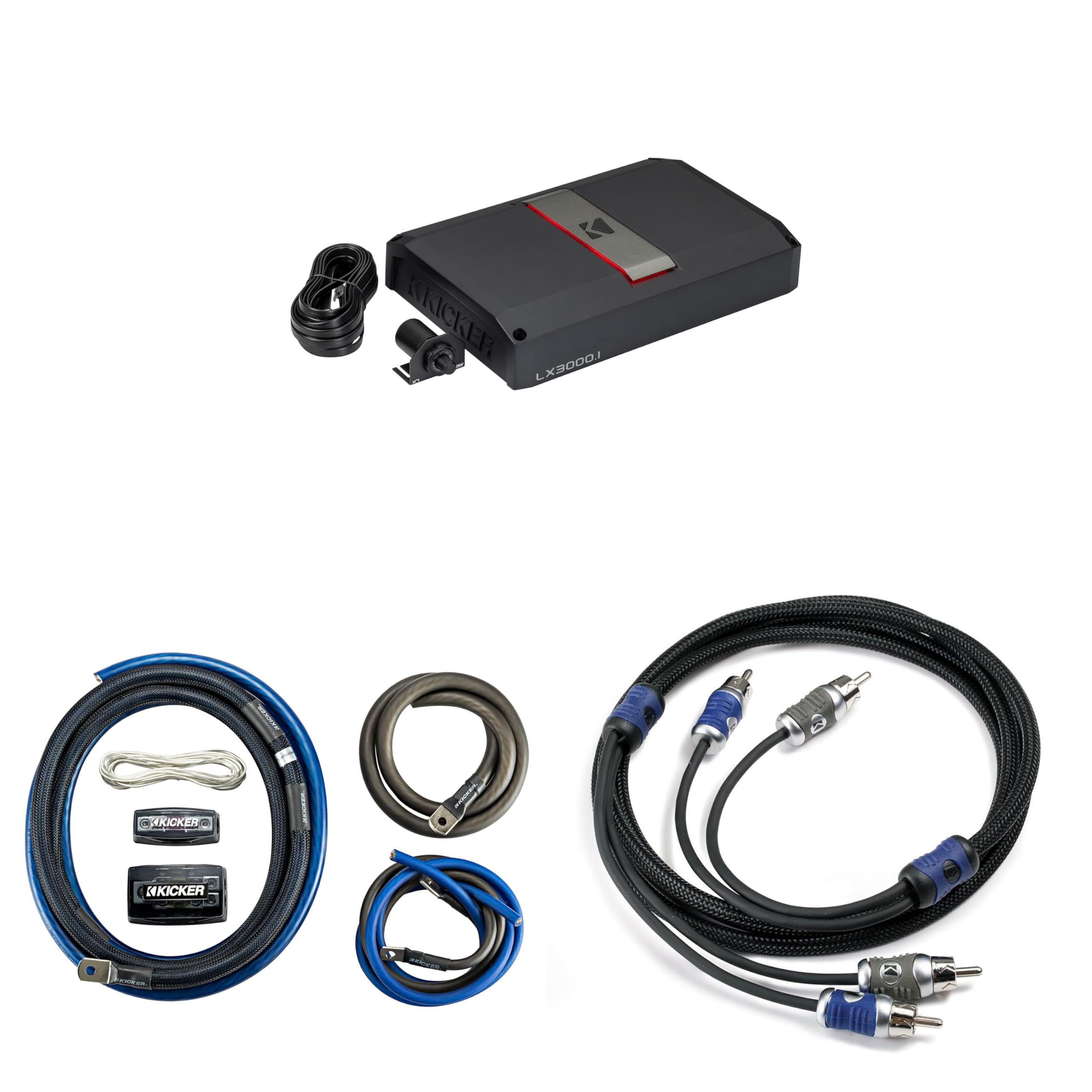 Amazon.com: Kicker LX3000.1, Amp Install Kit, 3000w Mono Class-D